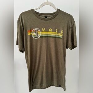 Techstyles Vail Colorado Short Sleeve T-Shirt in Green, Size‎ M